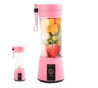 Botella mezcladora de frutas, Mini exprimidor de frutas | Mezclador de multifuncional de 400 ml con 6 cuchillas - Exprimidor de limpieza automático con cordón, mezclador a prueba de fugas para