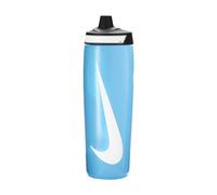 Nike Refuel Bottle 24 OZ Botella de agua deportiva BPA libre Hermética (BALTIC BLUE/BLACK/WHITE)