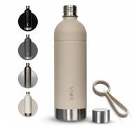 Botella para Aarke Carbonator 3 y 2 y Smeg SKC01, compatible con Brita SodaOne, Sodapop Cooper y Philips GoZero - botella de repuesto de acero inoxidable 1,3 L para gasificador de agua (1, Sand)