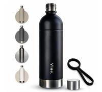 Botella para Aarke Carbonator 3 y 2 y Smeg SKC01, compatible con Brita SodaOne, Sodapop Cooper y Philips GoZero - botella de repuesto de acero inoxidable 1,3 L para gasificador de agua (1, Negro Mate)