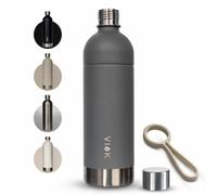 Botella para Aarke Carbonator 3 y 2 y Smeg SKC01, compatible con Brita SodaOne, Sodapop Cooper y Philips GoZero - botella de repuesto de acero inoxidable 1,3 L para gasificador de agua (1, Gris Mate)