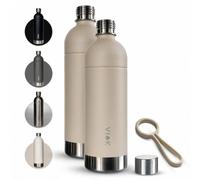 Botella para Aarke Carbonator 3 y 2 y Smeg SKC01, compatible con Brita SodaOne, Sodapop Cooper y Philips GoZero - botella de repuesto de acero inoxidable 1,3 L para gasificador de agua (2, Sand)