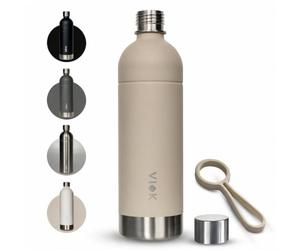 Botella para Aarke Carbonator 3 y 2 y Smeg SKC01, compatible con Brita SodaOne, Sodapop Cooper y Philips GoZero - botella de repuesto de acero inoxidable 1,3 L para gasificador de agua (1, Sand)
