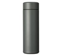 Botella para beber aislada SLIM Kyocera con revestimiento interior de cerámica, que incluye tapón de hielo, caliente durante 12 horas, fría durante 24 horas, sin BPA, 500 ml, dark-grey, MB-17S-GY SLIM