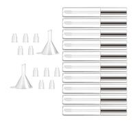 Botella para crema de pestañas con inserciones de goma y embudo para aceite de ricino, 10 ml, tubo vacío con barra de pestañas, tubo de rímel vacío, varita mágica