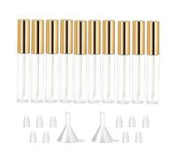 Botella para crema de pestañas con inserciones de goma y embudo para aceite de ricino, 10 ml, tubo vacío con barra de pestañas, tubo de rímel vacío, varita mágica