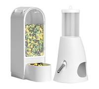 Botella para hámster, dispensador automático para mascotas, construcción robusta base, alimentos con gran capacidad y plato para beber para hámster enano, Rennel Bunny Hedgehog, accesorios para jaulas