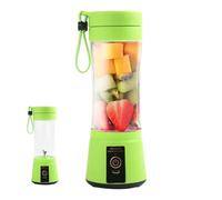 Botella para licuadora de frutas, mini exprimidor - Batidora multifuncional de 400 ml con 6 cuchillas - Cocina pequeños electrodomésticos mezclador para jugo de zanahoria, pitaya, pepino, plátano, Ar