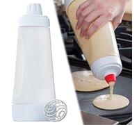 Botella para Mezclar Masa 1000ML Botella Dispensadora de Masa Botella de Mezcla Exprimible Dispensador de Panqueques Embotellado, Mezclador de Masa para Hacer Panqueques,Panqueques,Gofres