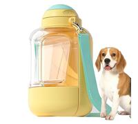 Botella para pasear al aire libre para perros con cuenco, botella de agua de viaje, alimentador de alimentos 2 en 1, a prueba de fugas, dispensador de agua para perros, cuenco para cachorros, diseñado