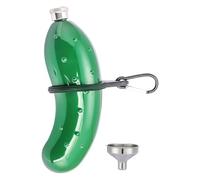Botella Para Vino | Botella Licor 15cl Con Embudo Y Mosquetón Forma Pepino,Frasco Acero Inoxidable Para Viaje Y Actividades Al Aire Libre