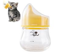 Botella pequeña para Gatitos, portátil antiasfixia, contenedor de Leche para Cachorros de 2.56 x 2.56 x 4.33 Pulgadas con Punta Suave, Kit de Lactancia de Silicona para Mascotas, dispensador