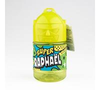 Botella personalizada para niños, botella de agua con paja - Super Raphael