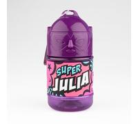 Botella personalizada para niños, botella de agua con pajita - Super Julia