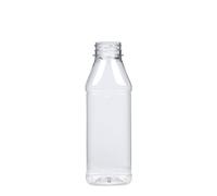 Botella PET de 500 ml 'Milk and Juice Carré', cuadrada, plástico, boca: 38 mm