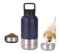 Botella portátil para beber para perros | Botella aislante para cachorros - Vaso de bebida de 1520 ml a prueba de fugas para perros con bandeja extraíble para viajes al aire libre Senderismo Vivir