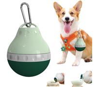 Botella portátil para perros, 200 ml, botella de viaje para perros y gatos, dispensador de agua con cuerpo plegable de silicona y hebilla de suspensión, para pequeños animales, pasear y excursiones