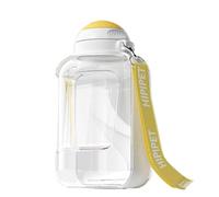 Botella portátil para perros, botella de agua para perros, a prueba de fugas, 1000/1500 ml, plegable, portátil, porta silbato para perros, para mascotas y excursiones al aire libre (blanco, 1500