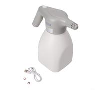 Botella pulverizadora eléctrica de jardín de 1 5 L con boquilla de modo dual y salida de 300 ml por minuto para un riego cómodo y eficiente de las plantas (1,5 L, blanco)