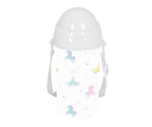Botella PVC SAFTA PREESCOLAR Unicornio Blanco 500 ml.