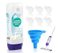 Botella recargable para mopa Swiffer Power Mop - 24 onzas líquidas reutilizable de polietileno de alta densidad con 6 sellos a prueba de fugas y 1 embudo, fácil de instalar para usar con cualquier