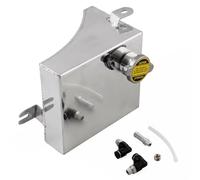 Botella Refrigerante,Depósito Refrigerante Depósit Kit de depósito de refrigerante de aluminio pulido para radiador, compatible con Nissan 240SX S13 Depósito de radiador(Silver)