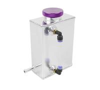 Botella Refrigerante,Depósito Refrigerante Depósit Tanque de refrigerante universal de aluminio para radiador de 600 ml con indicador de nivel Depósito de radiador(Purple)