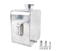 Botella Refrigerante Tanque Expansión Agua Aleación Pulida 2 Litros Y Tapa Del Colector TANQUE DEL COLECTOR DE AGUA Kit De Depósito Desbordamiento Refrigerante Refrigerante de Radiador(Silver)