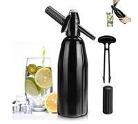 Botella Sifón Para Refrescos,1 Litre Soda Maker,Soda Sifón Botella con Regulador de Presión, Aluminio Sparkling Water Maker para zumos caseros, mojitos, cócteles, bebidas