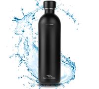 Botella sin plαstico de 35 oz para Sodastream Terra Fizzi Art Botella de agua de acero inoxidable de metal a prueba de fugas apta para lavavaji