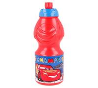 Botella de agua de plástico infantil con cierre anti goteo de 400 ml de Cars - Disney
