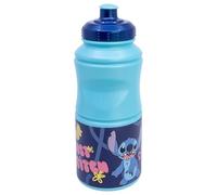 Botella de agua de plástico infantil con cierre anti goteo de 380 ml de Stitch