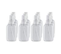 Botella Spray Pulverizador de plástico Transparente Pet 100 ml. hermética y Reutilizable. Tamaño Ideal Viaje. Nebulización Fina idónea para ambientador y Perfume. (12 Unidades)
