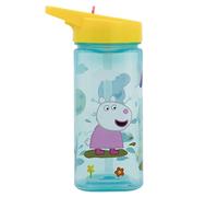 Botella de agua reutilizable cuadrada con pajita incorporada de 510 ml de Peppa Pig