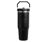 Stanley 1913 Flip Straw Tumbler 1.0 Botella Agua con Pajita 0.89L - Conserva el Frío 12 Horas - Termo Agua Fria - Acero Inoxidable - Sin BPA - Fácil de llevar - Apta Para Lavavajillas - Black 2.0