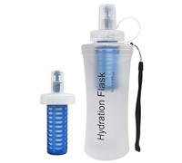 Botella suave 500ml de boca ancha plegable portátil tanque de bebida de | Sistema de filtrado de botellas de agua para viajes, senderismo, crucero, camping, mochilero, deportes, paseos