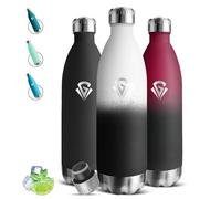 Botella Termica- 1 litro- Cantimplora Acero Inoxidable, Mantiene 24H Frio/12H Calor, Termo Agua Fria, A Prueba de Fugas, Aislamiento al Vacío, Botella Metal para Agua, Café, Té, Bebidas, Jugo