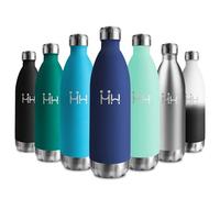 Botella Termica 1L, Reutilizable, Termo Agua Acero Inoxidable sin BPA, Doble Pared, Botella Agua Termica a Prueba de Fugas para Adultos, Oficina, Escuela, Gimnasio, Senderismo, Viajes y Uso Diario