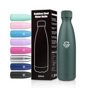 Botella Termica 500ml, Botella Acero Inoxidable con Doble Pared, Cantimplora Reutilizable, sin BPA, A Prueba de Fugas, Termo Agua para Exterior, Escuela, Camping, Oficina