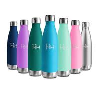 Botella Termica 500ml, Botella Agua sin BPA, Botella Agua Acero Inoxidable con Doble Pared, Cantimplora Reutilizable a Prueba de Fugas para Gimnasio, Oficina, Colegio, Senderismo, Deporte, Outdoor