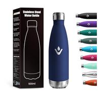 Botella Termica 500ml, Cantimplora Acero Inoxidable con Doble Pared Reutilizable, Garrafa Termica, sin BPA, A Prueba de Fugas, Termo Agua para Escuela, Oficina, Deporte, Gimnasio, Viajes, Niños