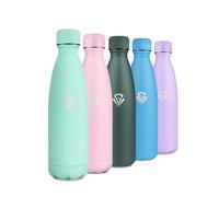 Botella Termica 500ml, Cantimplora Acero Inoxidable, Termo Agua sin BPA Reutilizable, Botella Agua con Doble Pared, Garrafa Termica para Escuela, Oficina, Camping, Viajes, Niños, Adultos, Senderismo