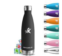 Botella Termica- 500ml- Cantimplora, sin BPA, Botella Agua Niños, A Prueba de Fugas, Termo Cafe, Mantiene 24H Frio/12H Calor, Acero Inoxidable, Aislamiento al Vacío, para Agua, Café, Té