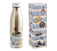 Botella Térmica 500ml, Doble Capa de Acero Inoxidable y Silicona, Cero Plásticos (Marineros)