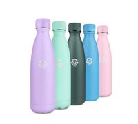 Botella Termica 500ml, Garrafa Termica Reutilizable, Cantimplora Acero Inoxidable sin BPA, Botella Termo con Doble, Termo Agua a Prueba de Fugas para Oficina, Colegio, Senderismo, Gimnasio, Deporte