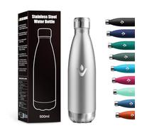 Botella Termica 500ml, Reutilizable, Botella Agua Termica a Prueba de Fugas, Termo Agua Acero Inoxidable sin BPA, Botella Doble Pared para Oficina, Escuela, Gimnasio, Senderismo, Niños, Aire Libre