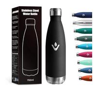 Botella Termica 750ml, Reutilizable, Botella Agua Termica a Prueba de Fugas, Termo Agua Acero Inoxidable sin BPA, Botella Doble Pared para Oficina, Escuela, Gimnasio, Senderismo, Adultos, Aire Libre