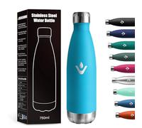 Botella Termica 750ml, Reutilizable, Botella Agua Termica a Prueba de Fugas, Termo Agua Acero Inoxidable sin BPA, Botella Doble Pared para Oficina, Escuela, Gimnasio, Senderismo, Adultos, Aire Libre