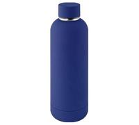 Botella térmica acero inoxidable personalizada | Grabada en láser | Sin BPA | Mantiene 24H Frio / 12H Calor | Isotérmica y Hermética - Doble Pared al Vacío a Prueba de Fugas (500ml) (Azul eléctrico)