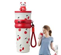 Botella térmica - Botella de dibujos animados de acero inoxidable de 3,5 x 10,4 pulgadas con tapa segura, taza térmica reutilizable para escuela, oficina, viajes e hidratación cod